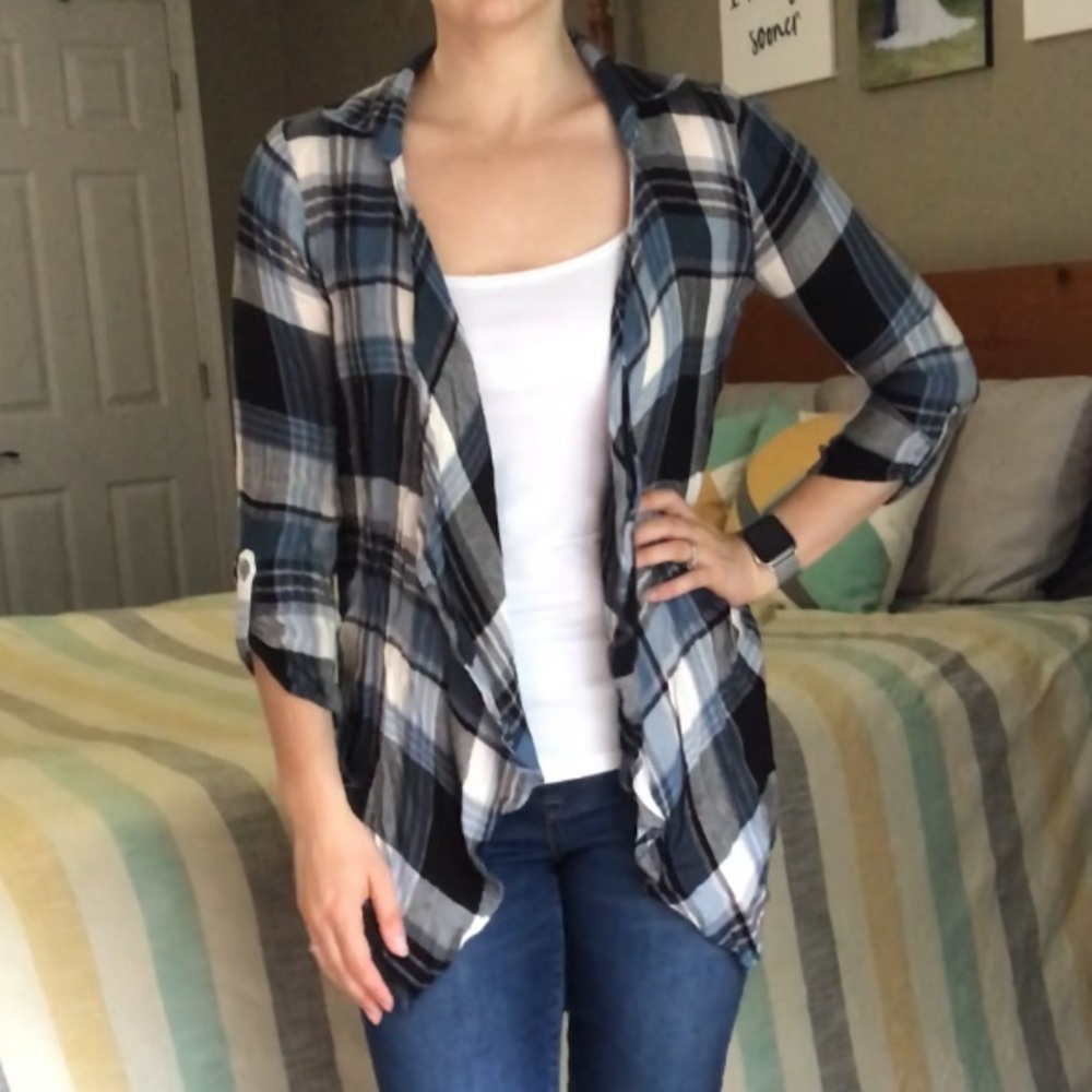 Plaid cardigan